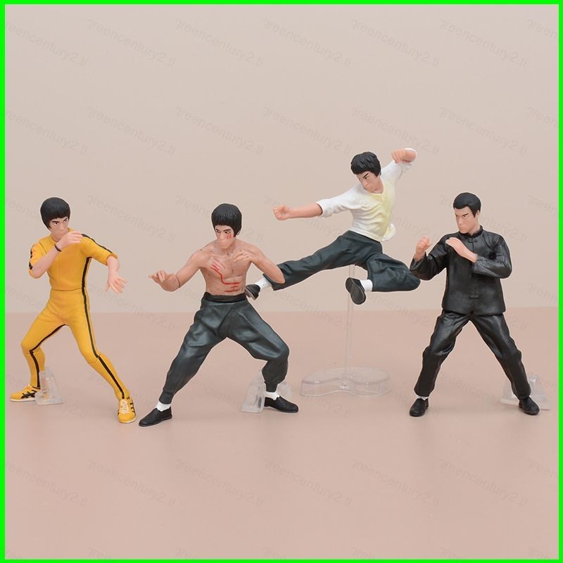 GC 4pcs Bruce Lee Action Figure Jeet Kune Do ตุ๊กตาของเล่นสําหรับเด็กตกแต่งบ้านของขวัญคอลเลกชันเครื่