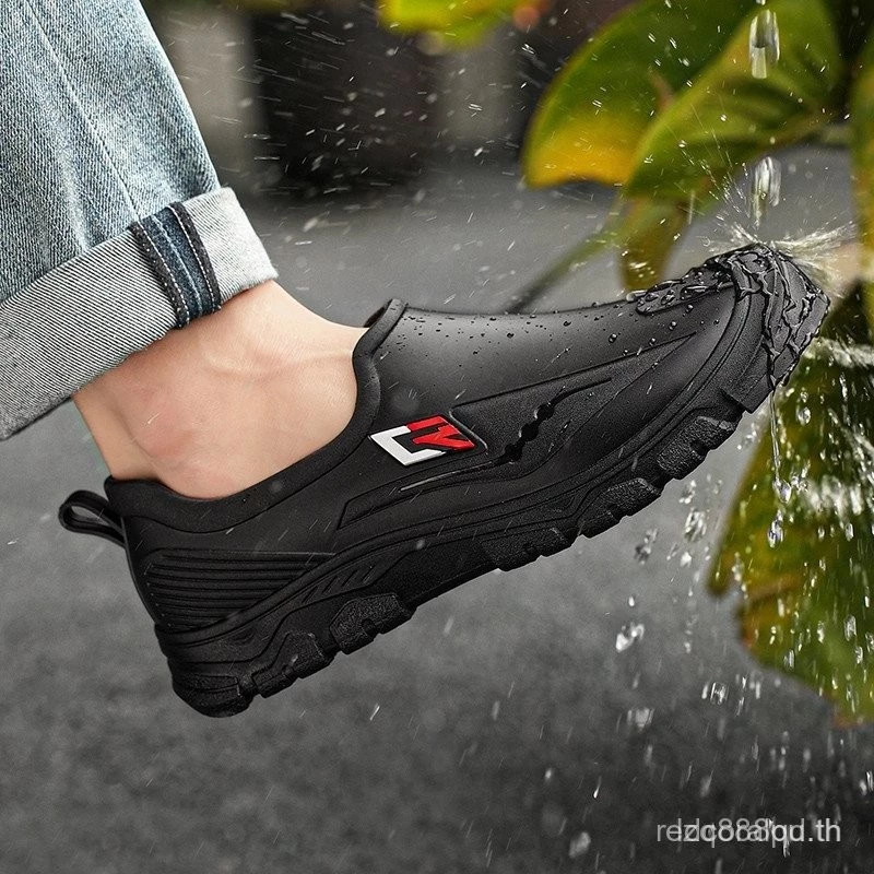 รองเท้าเชฟกันน้ำกันลื่น รองเท้าลุยฝนผู้ชาย RKSX