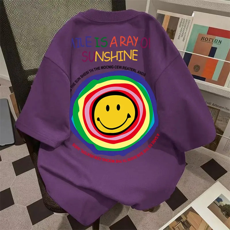 Top.street เสื้อ oversize ผ้าCotton 100% สไตล์เกาหลี ใส่สบาย เสื้อแฟชั่น ผู้ชายและผู้หญิง 'SMTLE IS ARAY' - รูปที่ 2