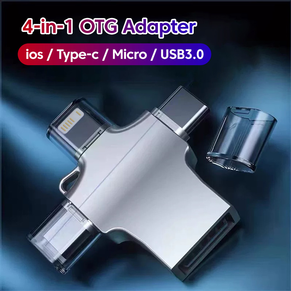 Twitch 4 In 1 USB 3.0 หญิง Micro Type C lOS อะแดปเตอร์แปลงอะแดปเตอร์ Type C ความเร็วสูง