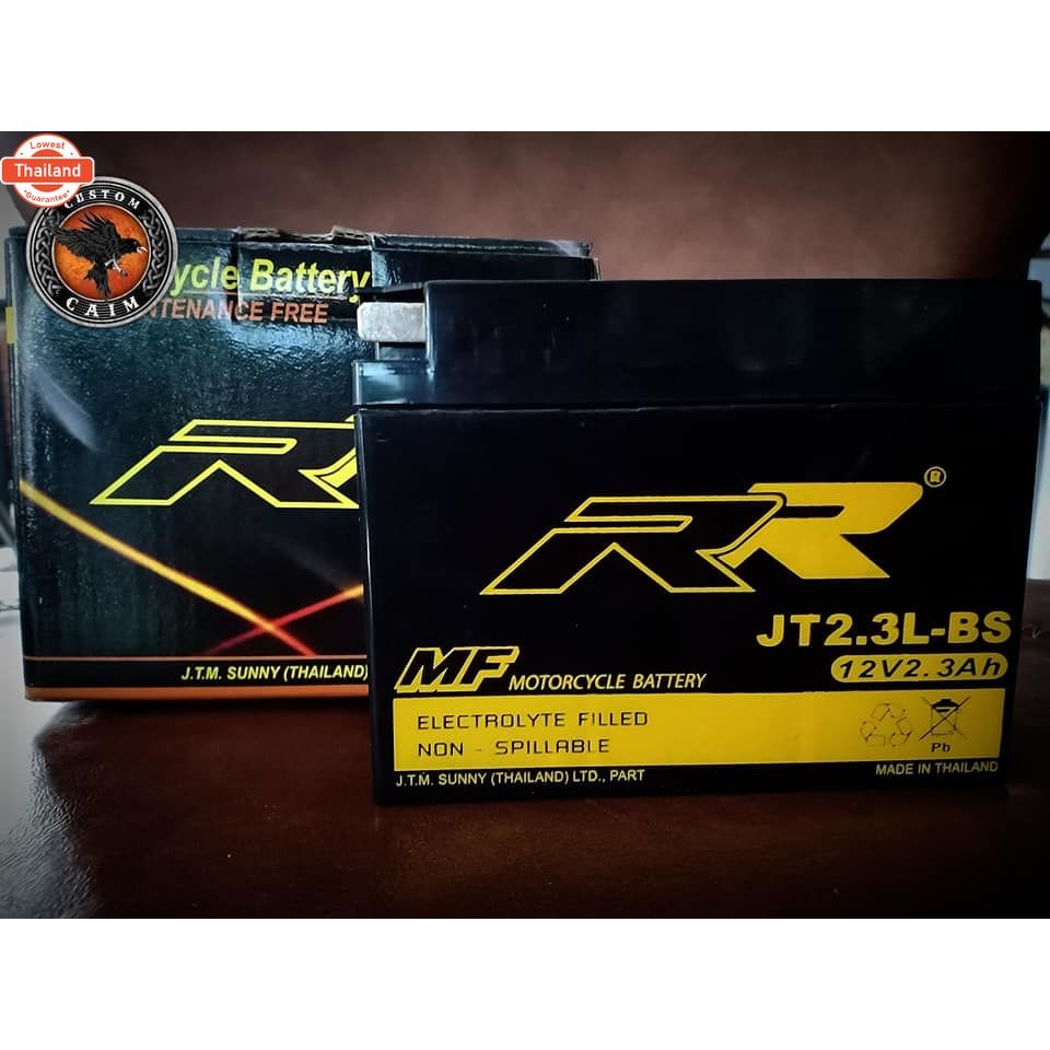 แตเตอรี่ RR JT2.3L-BS แท้ สำหรั รถรุ่น SR400 , SR500