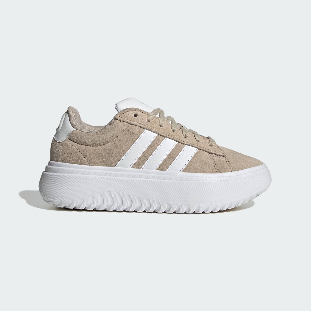 adidas Tennis & Lifestyle Grand Court Platform Shoes Women Beige IH2408