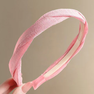 ที่คาดผมสีพื้นสไตล์เกาหลี เครื่องประดับผมกันลื่นสําหรับเดินทาง