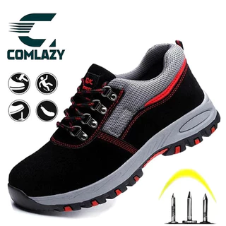 🔥พร้อมส่ง🔥รองเท้าเซฟตี้ พื้นเคฟลาร์ กันลื่นทนทาน safety shoes สำหรับงานก่อสร้าง รองเท้า safety รองเท้าทำงาน กันกระแทก🔥