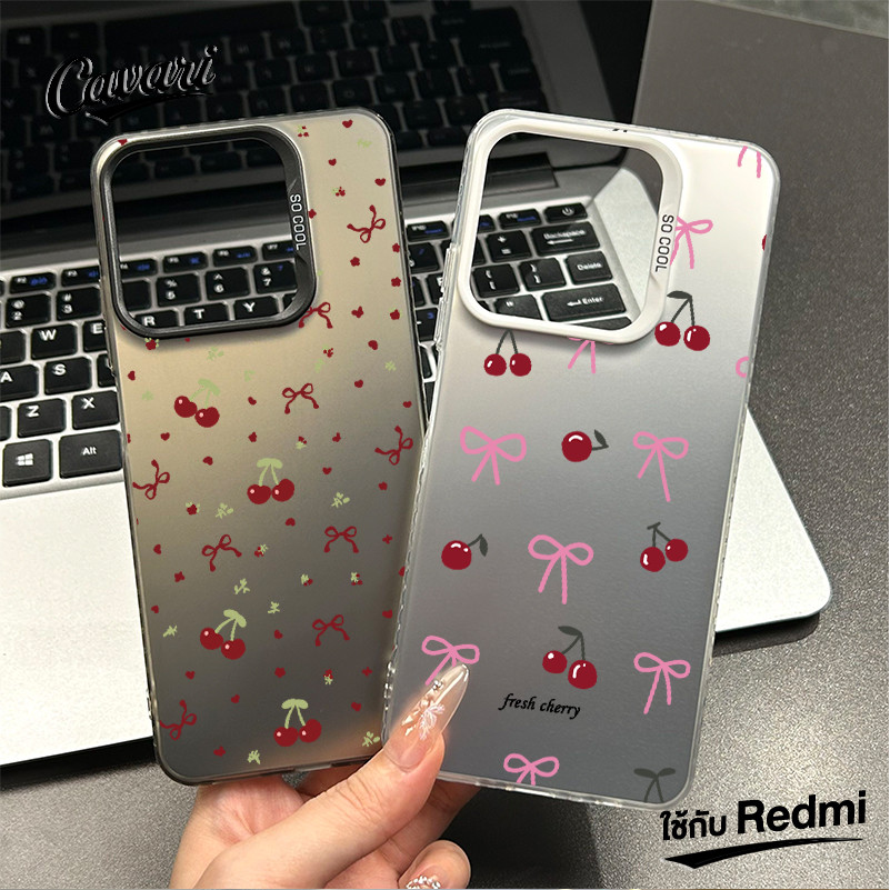 เคสโทรศัพท์ Redmi 12 13C 12C 9A 9T 10C 9 10 10A 9C NFC A1 POCO M3 X5 Note 13 12 10 11 8 9 10Pro เชอรีหวานชมพู โทรศัพท์ จ