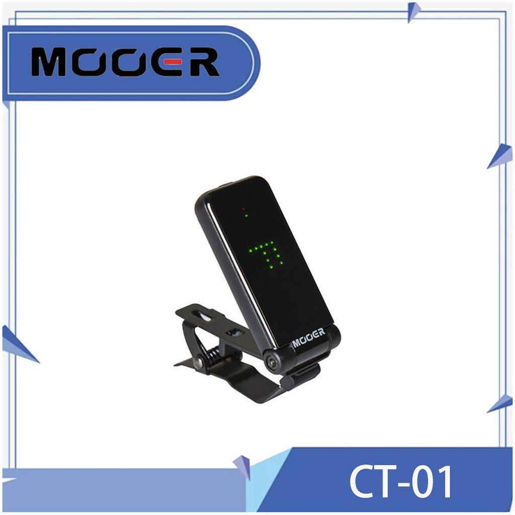 MOOER CT-01 Guitar Bass Orchestra String Tuner Full Screen การตรวจจับความไวสูง