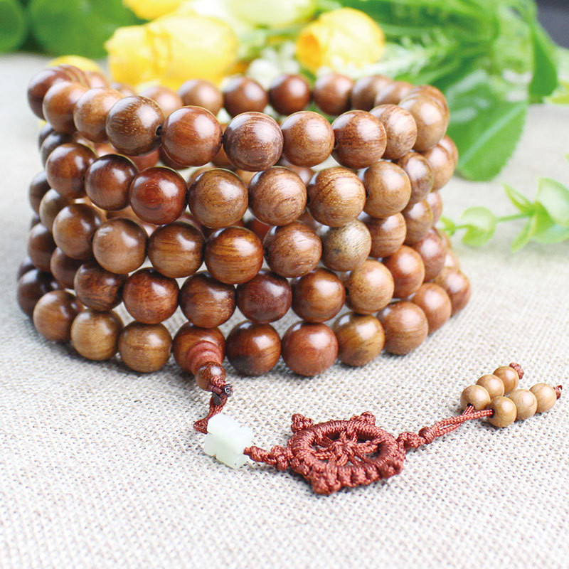 ชิงชันพม่า 108 สร้อยข้อมือลูกปัด 10/12/15 มม. ลูกประคําสร้อยคอจี้