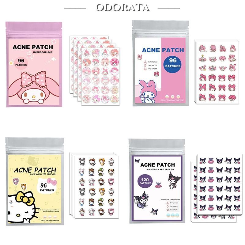[Odorata] 96/100/120 แพทช์ Sanrio Hello Kitty Kuromi สิวแพทช์กําจัดสิวแพทช์จุดเครื่องหมายคอนซีลเลอร์ซ่อมสติกเกอร์กันน้ําใหม่
