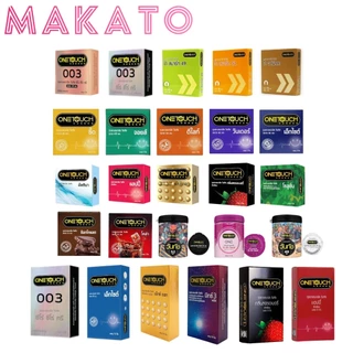 Onetouch Condom ถุงยาง วันทัช ทุกรุ่น มีปุ่ม บาง หรือ ลดไว 003 ไซส์ 45 49 50.5 52 54 56 60 มม.
