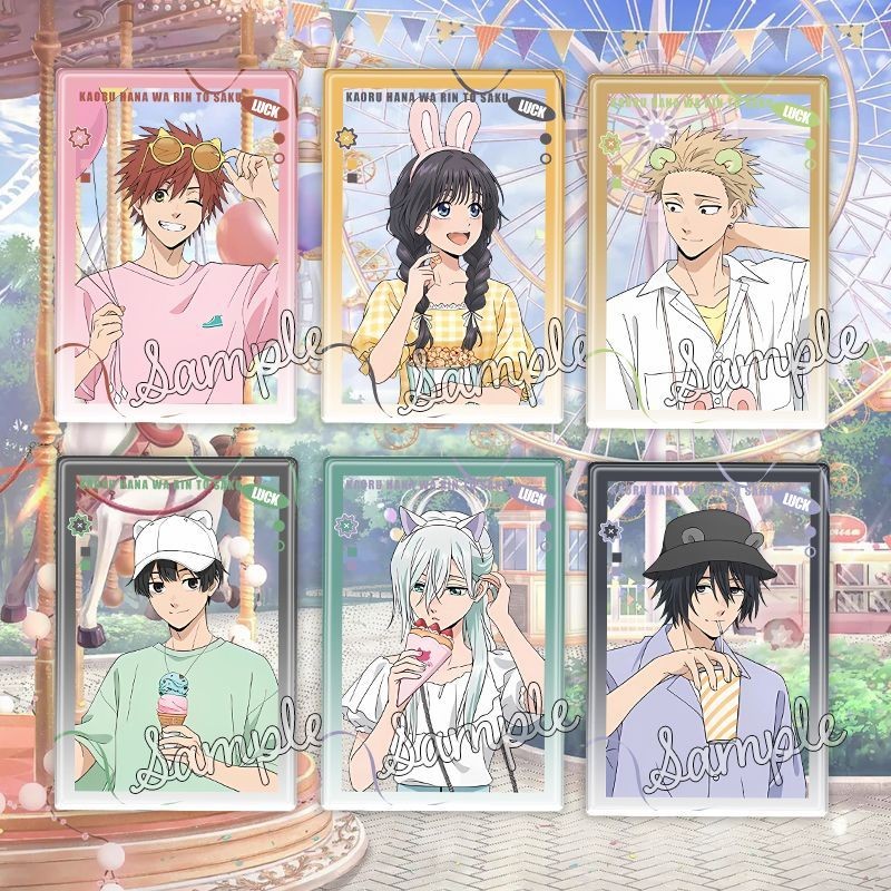Kaoru Hana wa Rin ถึง Saku Anime KeyChain Tsumugi Rintaro พวงกุญแจผู้ชายสําหรับผู้หญิงรูปการ์ตูนอะคร