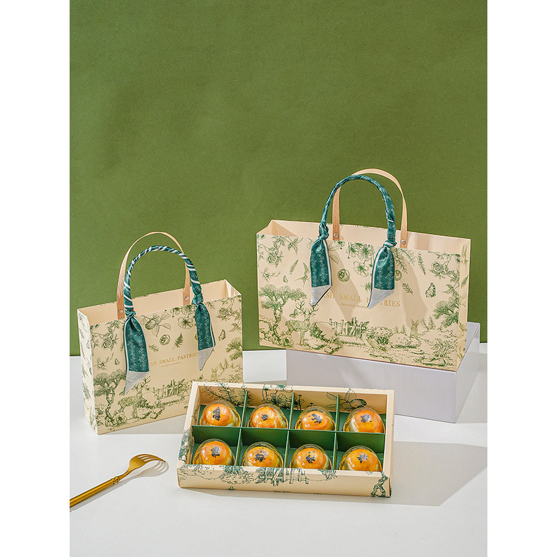 2025 กล่องบรรจุภัณฑ์ขนมไหว้พระจันทร์ High-End เทศกาลกลางฤดูใบไม้ร่วงกล่องเปล่ากล่องของขวัญ 6 ชิ้น 8 