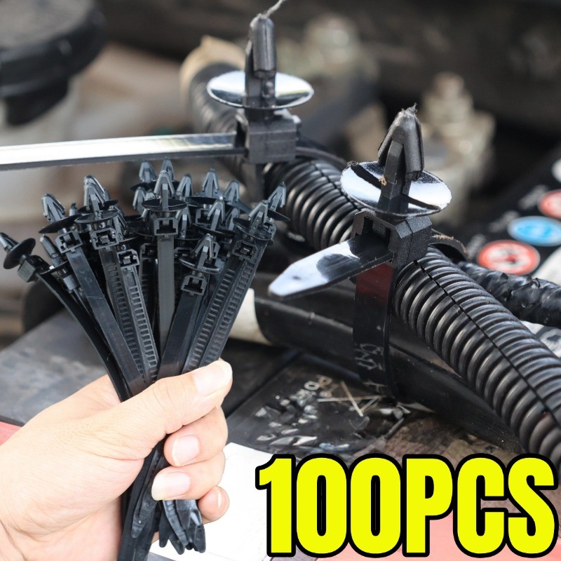 Universal Nylon Cable Tie - ทนทาน Antiwear Aircraft Head Cable Ties - อุปกรณ์ตกแต่งรถยนต์คุณภาพสูงสํ