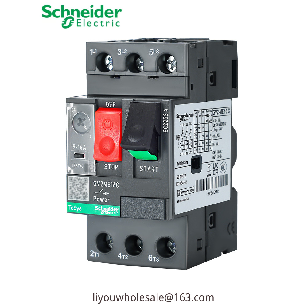 Schneider Motor Protection Switch Motor Circuit Breaker GV2-ME01C 0.1-0.16A, GV2-ME02C 0.16-0.25A, G