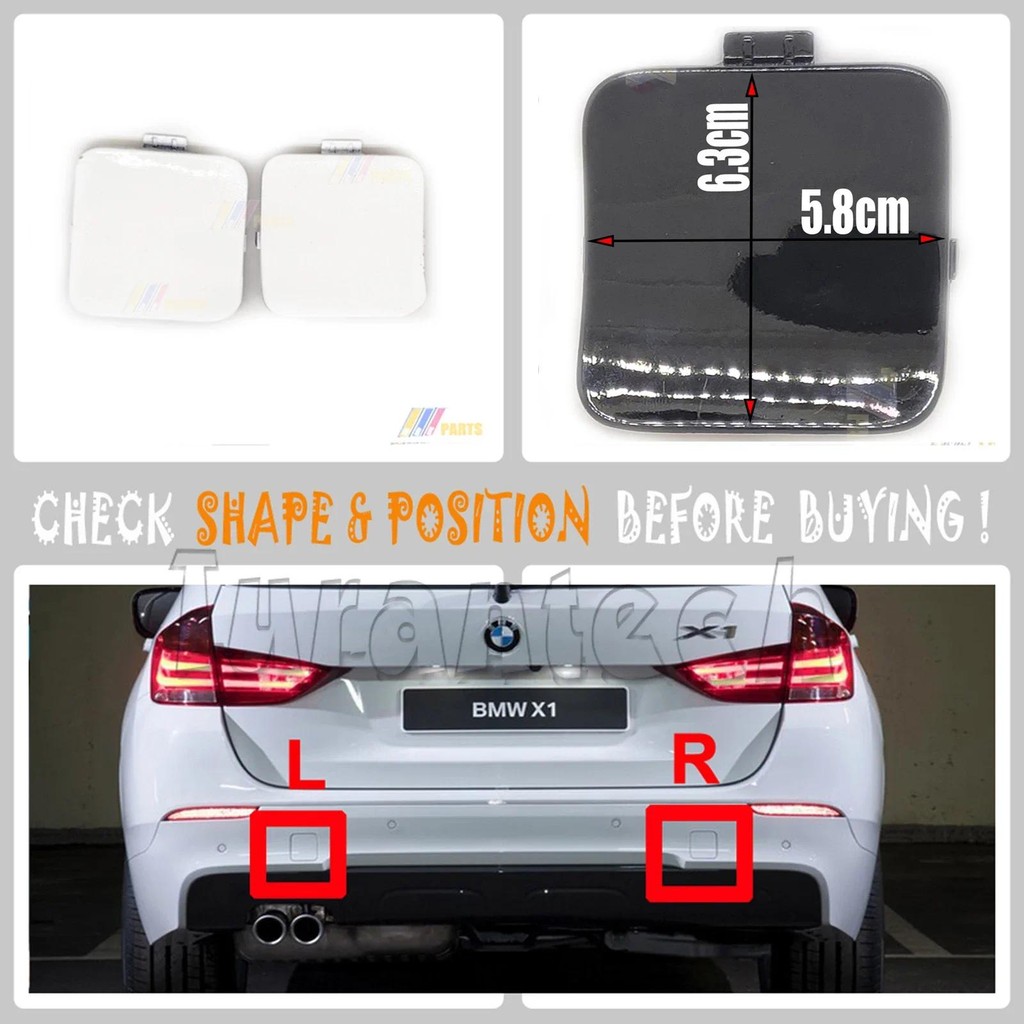 L&R สําหรับ 11-15 BMW X1 E84 M SPORT 20iX 25dX 28i 28iX 35iX SAV REAR TOW COVER 51127845543