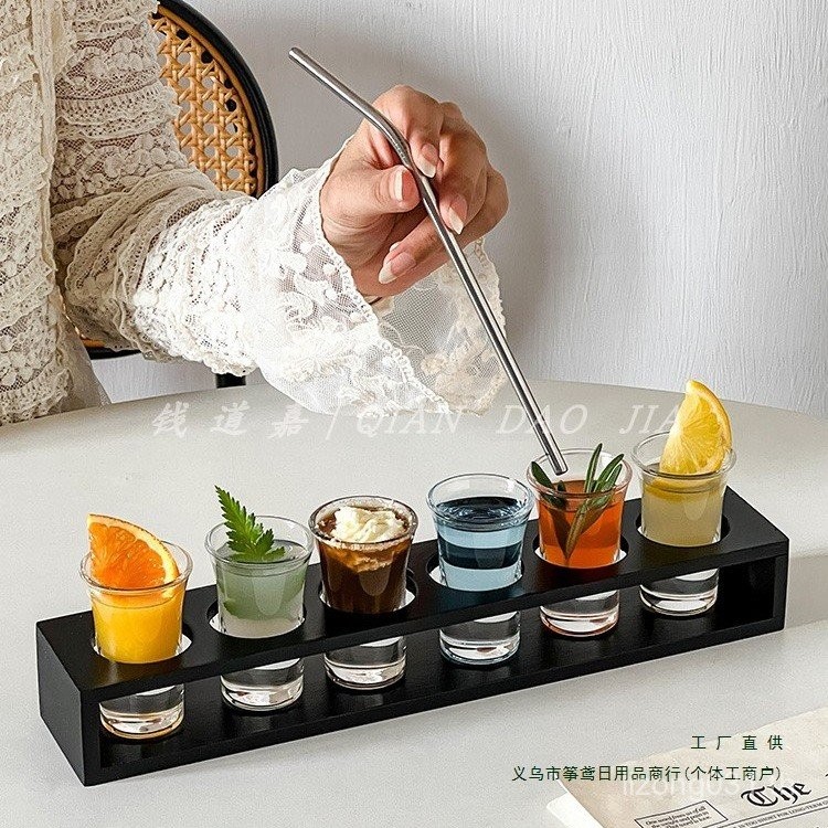 ชุดแก้วผสมผู้ถือแก้ว Agave shot แก้วกระสุนค็อกเทล Sip แก้วแก้วไวน์ Bomber b52 Z49V