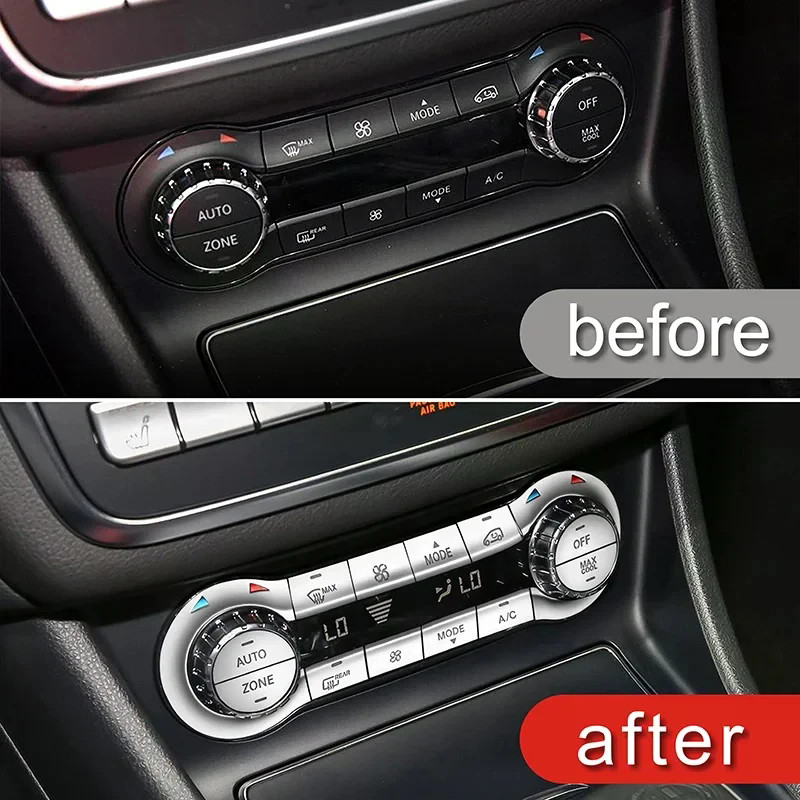 รถ Central Control ปุ่มเครื่องปรับอากาศตกแต่งสําหรับ Mercedes Benz AMG CLA C117 GLA X156 Class W176 W117