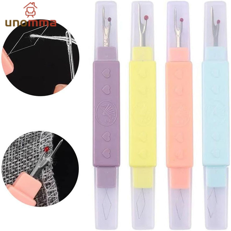 COD ที่สนเข็ม 2in1 ที่เลาะผ้า/อุปกรณ์สนเข็ม 2อิน1 ที่เกี่ยวด้าย(ราคาต่อ1ชิ้น/คละสี) unomma