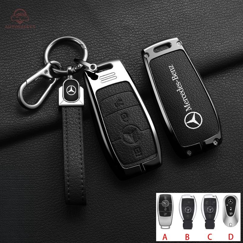 สังกะสีหนังกุญแจรถพวงกุญแจสําหรับ Mercedes Benz Maybach S580 ABC-M-CLA-CLS-E-G-GLB-GLE-R-SL Class AM