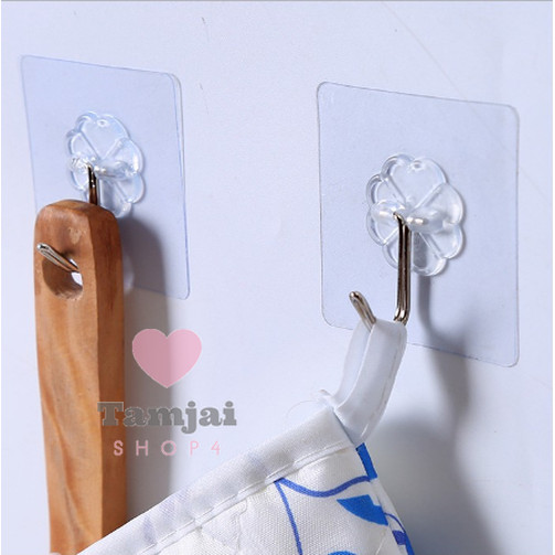 ตะขอติดผนัง ตะขอแขวนสิ่งของ ติดกำแพง ติดเพดาน ตะขอแขวน ตะขอแปะผนัง สินค้าพร้อมส่ง tj99