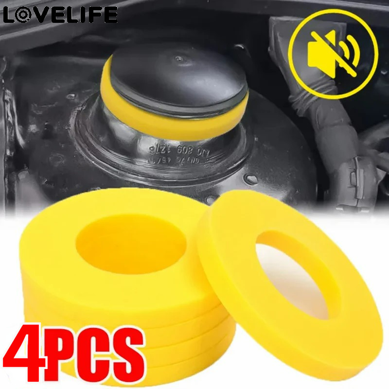 4/2/1pcs แผ่นเก็บเสียงรถยนต์ - เครื่องซักผ้าแบริ่งดูดซับแรงกระแทก - ยาง Bushing Dampers - เครื่องซักผ้าลดเสียงรบกวน - ปะเก็นโช้คอัพ - สําหรับ Auto Front Strut Tower Suspension