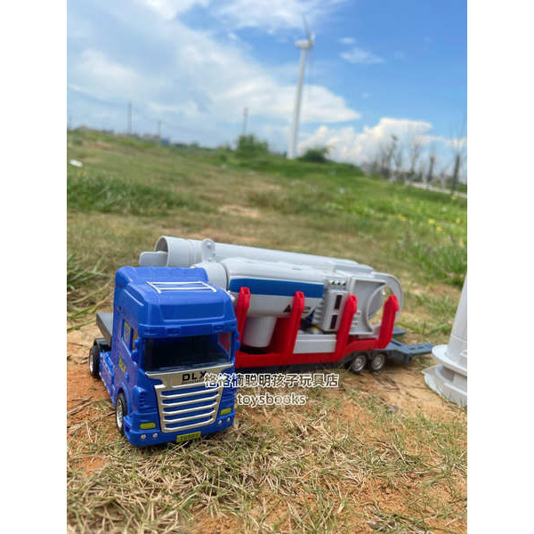 Delixin รถบรรทุกสําหรับงานหนักรถบรรทุกกังหันลมขนาดใหญ่เครื่องกําเนิดไฟฟ้าพลังงานลม Windmill Clockwork ดึงกลับของเล่นรุ่นเด็กของขวัญ