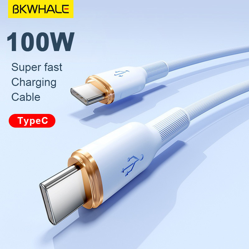 Bkwhale Type-C สายชาร์จเร็ว PD100W สําหรับ Xiaomi Samsung โทรศัพท์สาย Android