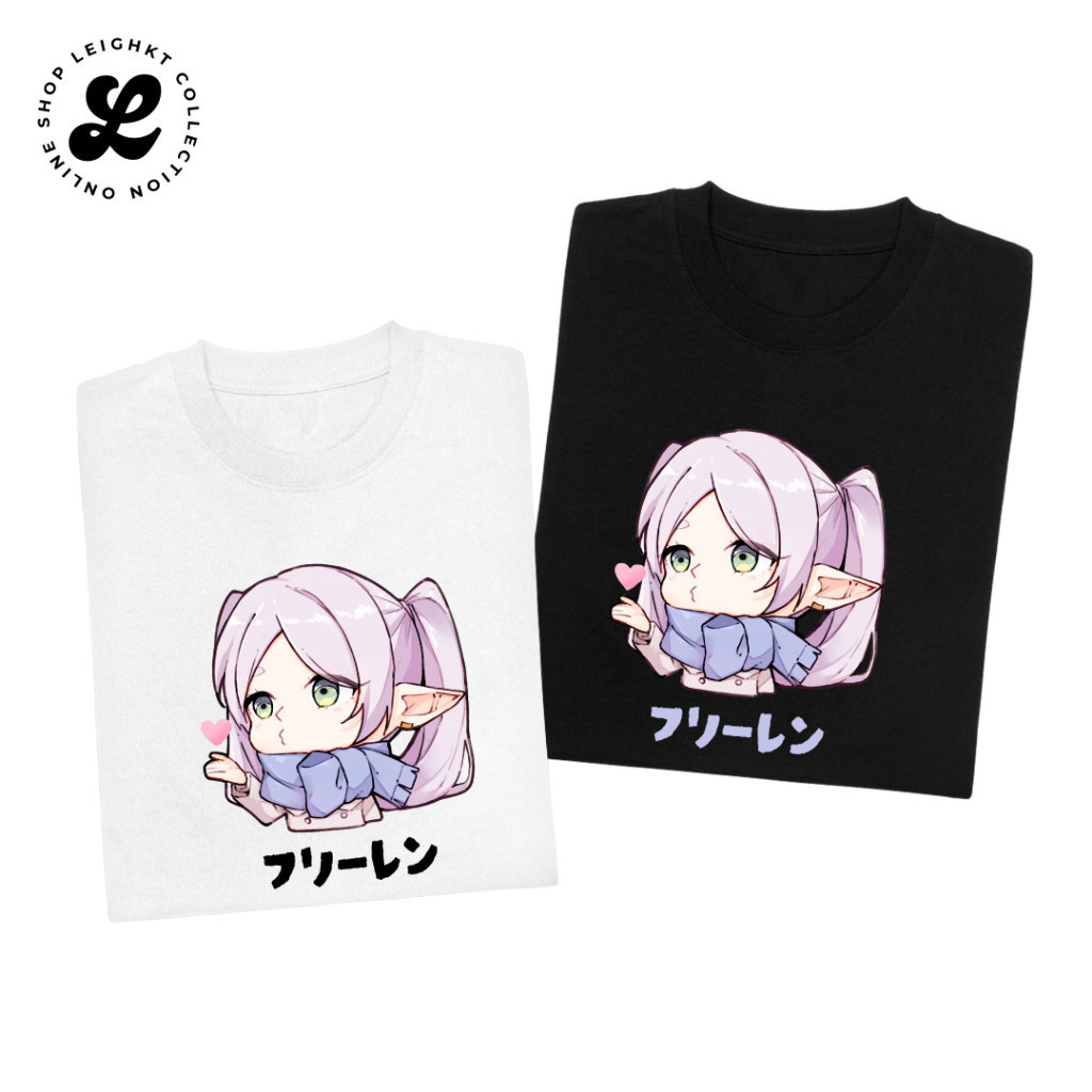 👕👕2024 Frieren Kiss Kawaii Sousou no Frieren อะนิเมะเสื้อยืดสำหรับผู้ชายผู้หญิงเสื้อกราฟิก