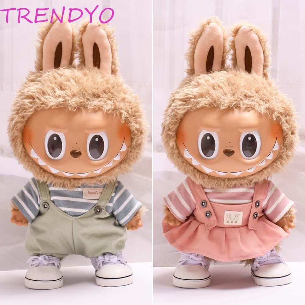 Trendyo 38 ซม.Labu Time เสื้อผ้า, เสื้อผ้าตุ๊กตาของเล่นอุปกรณ์เสริม 38 ซม.ผ้าฝ้ายตุ๊กตาเสื้อผ้า, Trim Suspender กางเกงลายเสื้อยืดสีชมพูตุ๊กตาเสื้อผ้าเด็กผู้หญิงของเล่น