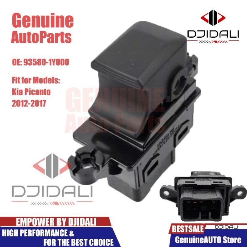 สวิตช์กระจกไฟฟ้าด้านหลังซ้าย/ขวาสําหรับ Kia Picanto 2012-2017 93580-1Y000