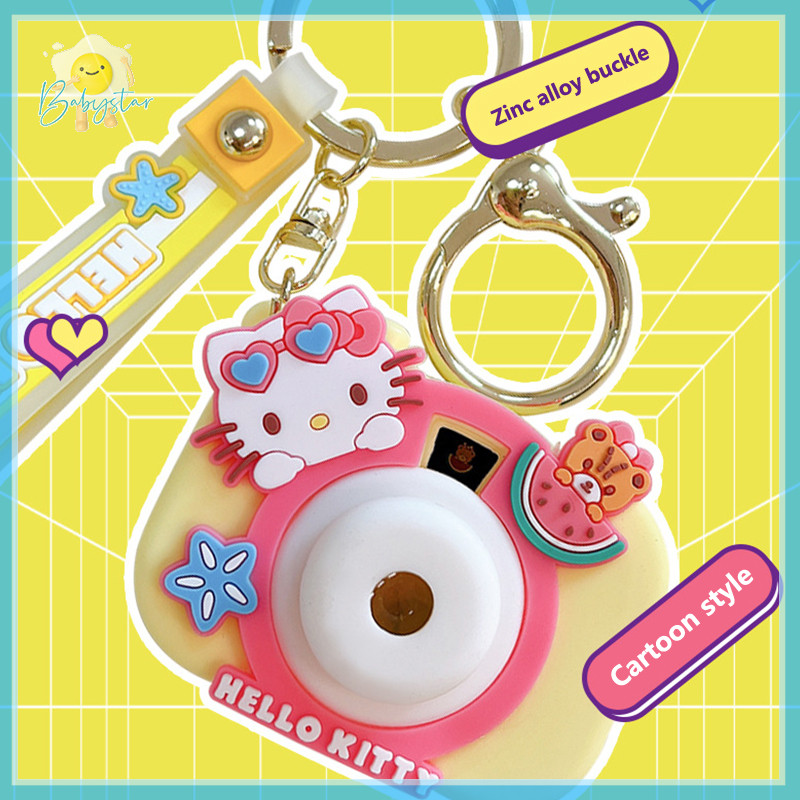 [InthehotT] Sanrio Anime Hello Kitty พวงกุญแจ My Melody Cinnamoroll กล้องฉายภาพจี้การ์ตูนพวงกุญแจรถแขวนเครื่องประดับ ﻿ [ใหม่]