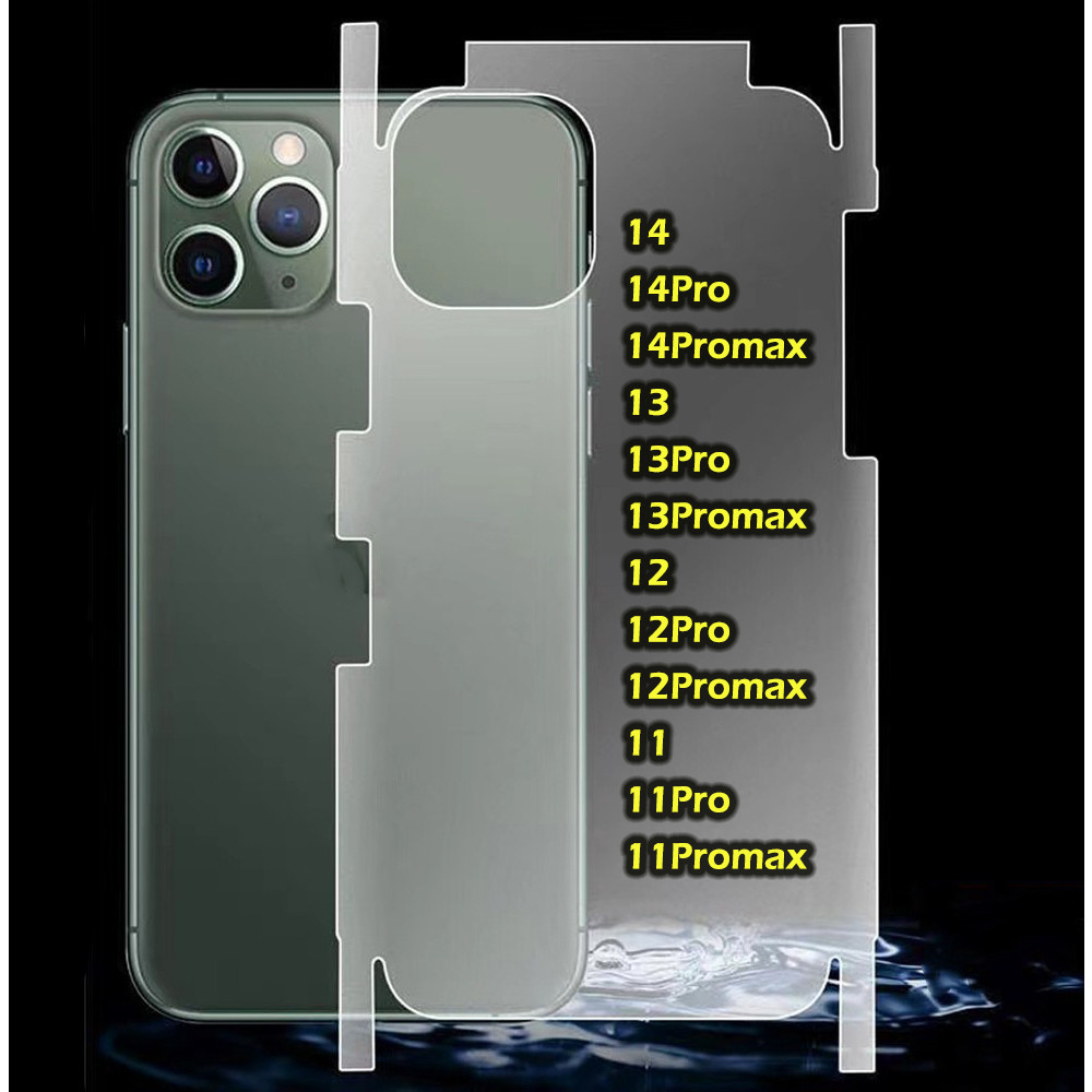 ฟิล์มหลังสีใส หุ้มรอบเครื่อง สำหรับ iPhone 15 15Promax ฟิล์มกันรอย  สำหรับไอโฟน 14/13/12/12PRO/13 PRO max ฟิล์มหลังสีใส