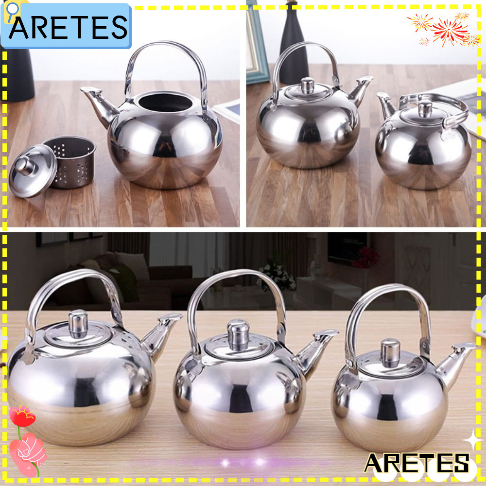กาต้มน้ํา APEES พร้อม Infuser Filter กาต้มน้ํากาแฟความจุขนาดใหญ่ เครื่องครัวแบบพกพา ชาสแตนเลส เครื่องมือกาแฟ กาน้ําชาโฮมออฟฟิศ