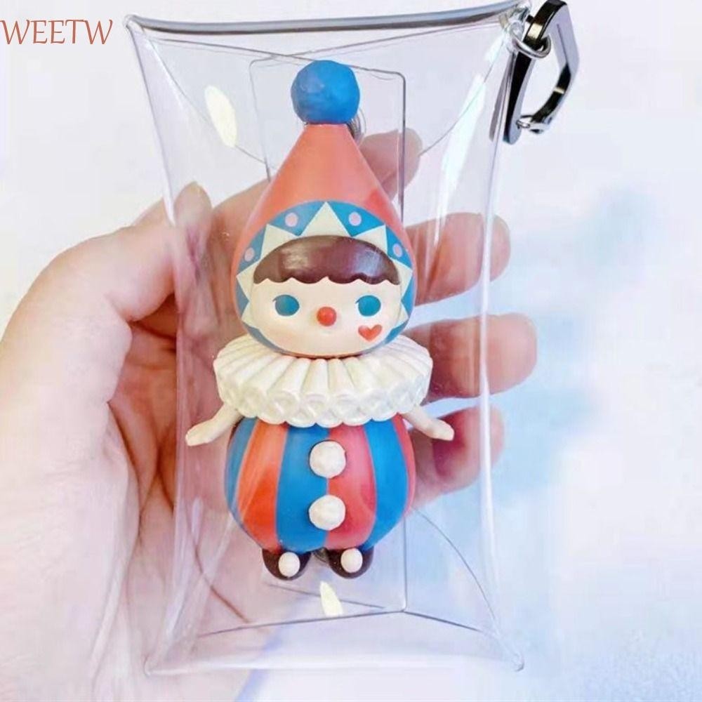 Weekw POP MART กระเป๋าตุ๊กตา, PVC กันฝุ่นกระเป๋าใส Itabag, Casual Clear Fashion Thicken กระเป๋าตุ๊กตากลางแจ้งตุ๊กตาผ้าฝ้าย