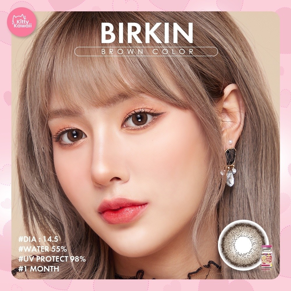 คอนแทคเลนส์(กลาง)🔥Birkin🔥(Kitty Kawaii) สี : Brown รายเดือน มีค่าสายตา รูปที่ 5