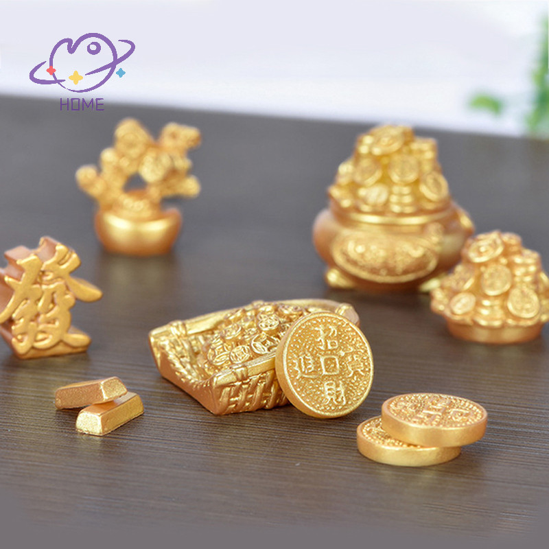 [mayhome] Feng Shui มงคล Fa Cai Money Tree Gold Ingot Bag Lucky Fortune Spring Festival Mascot Desktop Ornament Car Home Decor Craft {TH} ราคา ถูกที่สุด ดีลบีเคเค แกลเลอรีภาพที่ 7