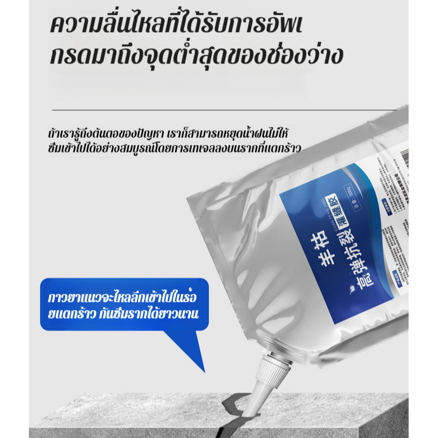 🚚จัดส่งตลอด 24H🚚แห้งเร็วภายใน10วินาที กาวซ่อมรอยแตกหลังคาและพื้น