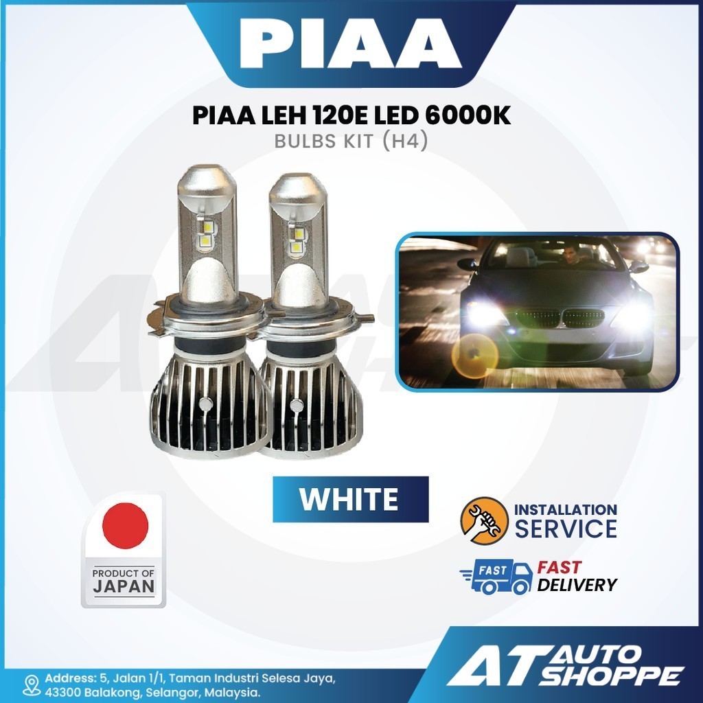 PIAA LEH 120E LED 6000K Bulbs Kit (H4) (สินค้าจากญี่ปุ่น)