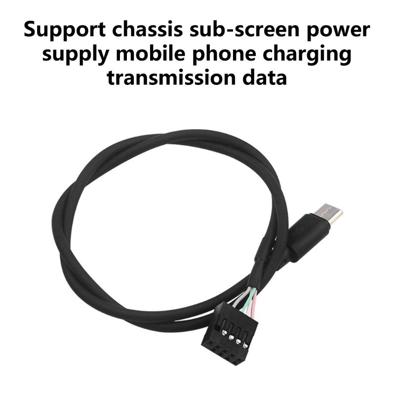 Homie0 9Pin To Type C สาย USB เมนบอร์ดคอมพิวเตอร์สายไฟสําหรับหน้าจอรอง PC หน้าจอ LCD Fast Charging และ D