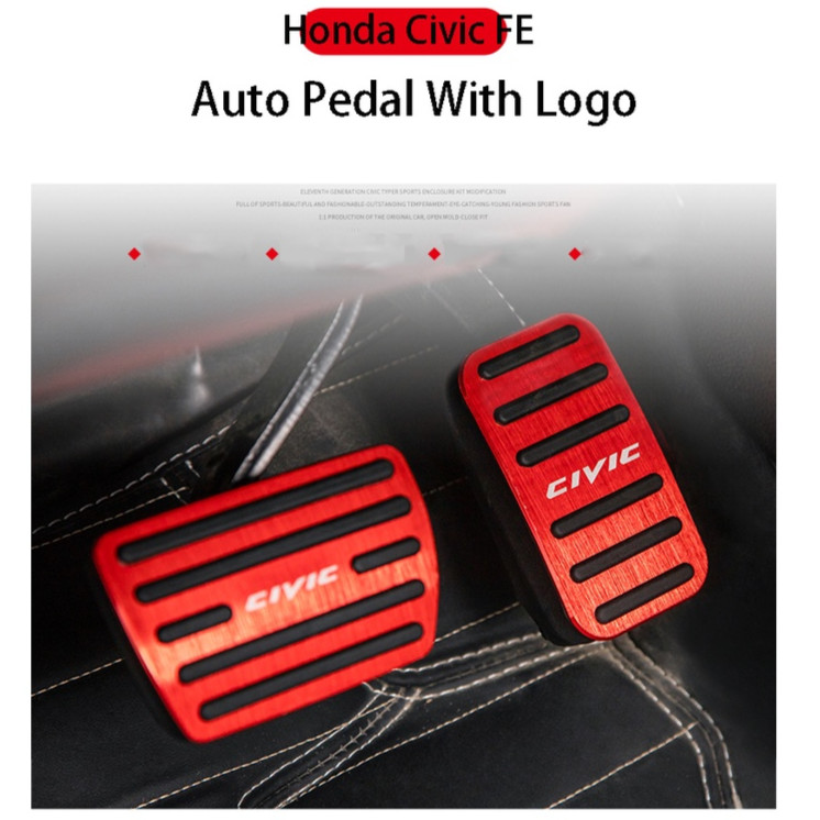 2022-2024 Honda Civic FE Car Pedals Auto Gas เบรคเหยียบ Auto Pedal พร้อมโลโก้รถ Auto อุปกรณ์เสริม