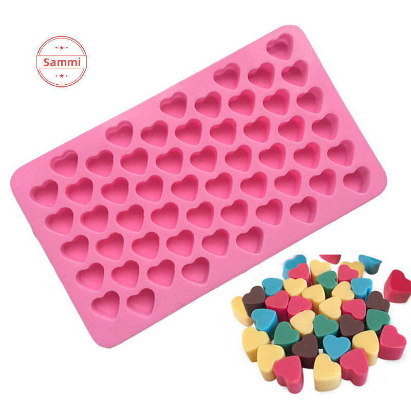 Sammi Mini Heart Mold ถาดน้ําแข็งซิลิโคน DIY ช็อกโกแลต Fondant Mould 3D Pastry TH
