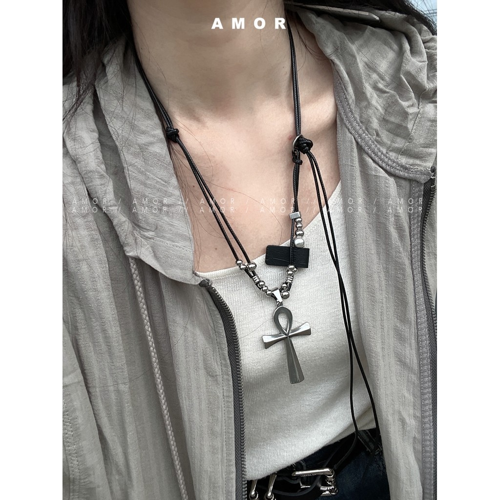 Unisex Cross, อุปกรณ์เสริมเฉพาะ, เชือกหนัง, สร้อยคอฮิปฮอป