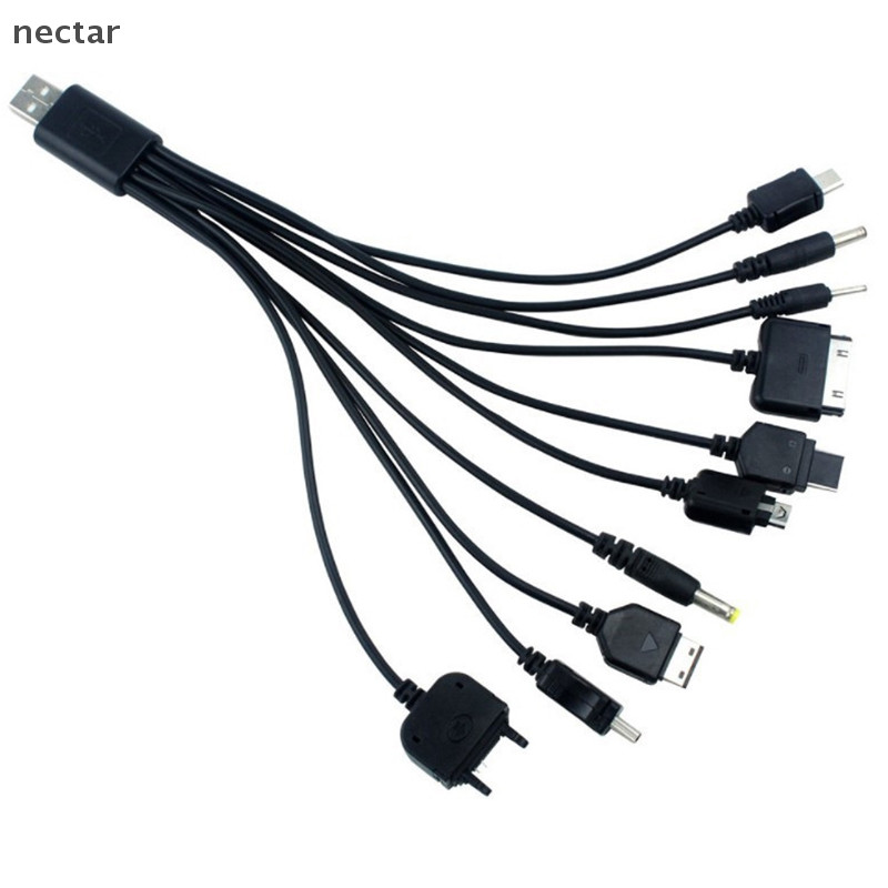 Tar Multi Pin Cable Charger USB Adapter Cable Data Wire Cord 10 in 1 USB Data Transfer Cable Universal N