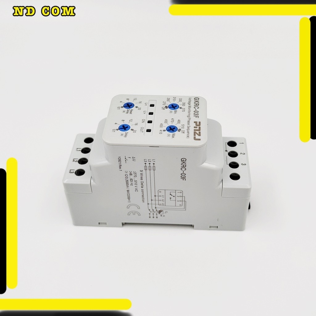 สุดคุ้ม! GKRC-M2(220/230VAC)/GKRC-03F(380VAC) OVER AND UNDER VOLTAGE PROTECTION RELAY รีเลย์ป้องกันแ