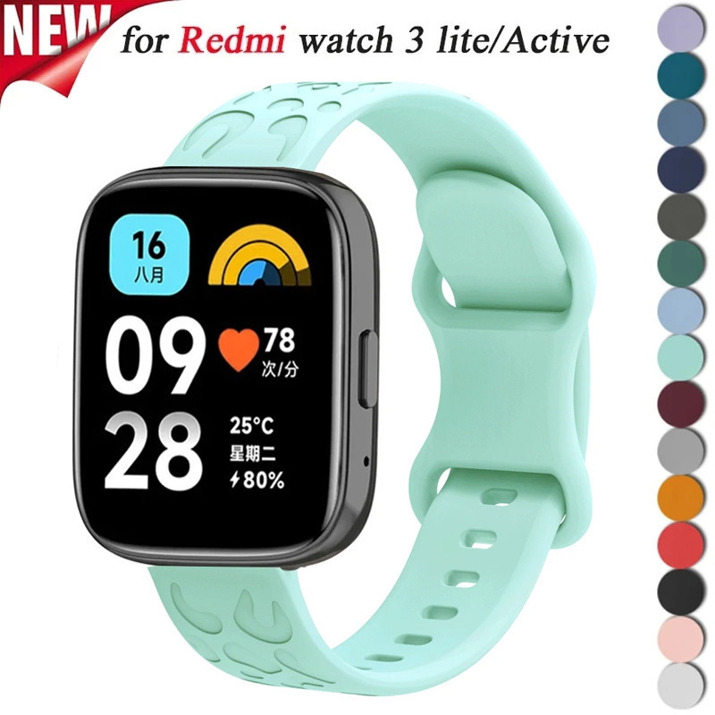 แกะสลักซิลิโคนสําหรับ Redmi นาฬิกา 3 Lite SmartWatch สําหรับ Xiaomi Redmi นาฬิกา 3 Active 22 มม.สร้อยข้อมือ Correa