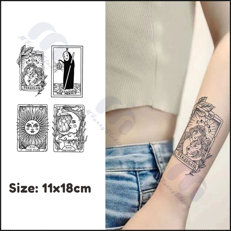 MF Magic TattooHerbal Tattoo สติกเกอร์ชั่วคราว Tattoo สติกเกอร์กันน้ําติดทนนาน 7-15 วัน