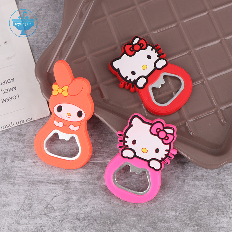 [strysingoin] การ์ตูน My Melody Hello Kitty ที่เปิดขวดน่ารักแบบพกพาเบียร์ตู้เย็นที่เปิดตู้เย็นตู้เย็นติดผนังที่เปิดขวด TH