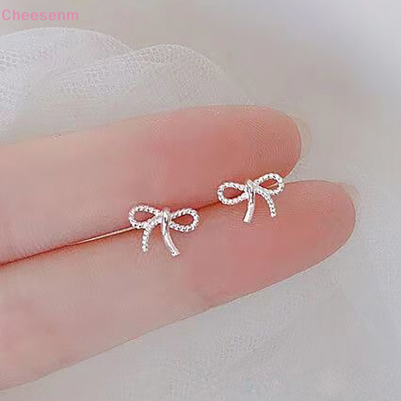 Cheenm หวานอินเทรนด์ Bowknot Stud ต่างหูสําหรับผู้หญิงบุคลิกภาพออกแบบต่างหูที่ไม่ซ้ํากันเครื่องประดับงานแต่งงานของขวัญวันเกิด TH