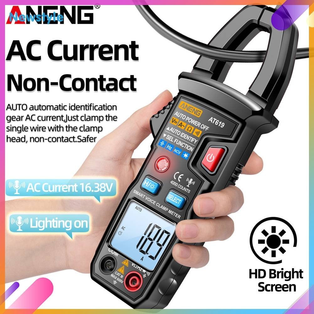 ทดสอบไฟ Aneng At619 เครื่องวัดแอมมิเตอร์ Ac Dc อเนกประสงค์ 4000 ครั้ง