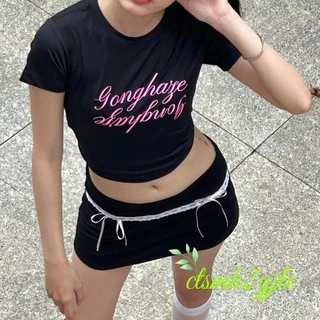ผู้หญิงBodyconกระโปรงลูกไม้Patchworkโบว์ผ้าพันคอสบายๆฤดูร้อนกระโปรงมินิกระโปรงสำหรับคลับStreetwearความงามเสื้อผ้า