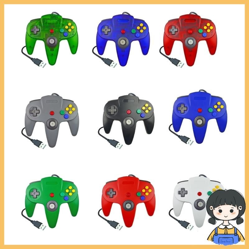 Bang N64 Controller N64 แบบมีสาย USB Gamepad จอยสติ๊ก N64 บิต USB เกมแบบมีสาย Stick Joypad Controlle